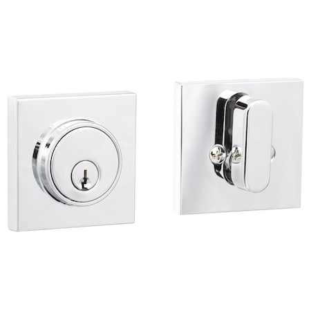 Sure-Loc Hardware Sure-Loc Hardware Modern Square Deadbolt, Polished Chrome DB201-SMD 26